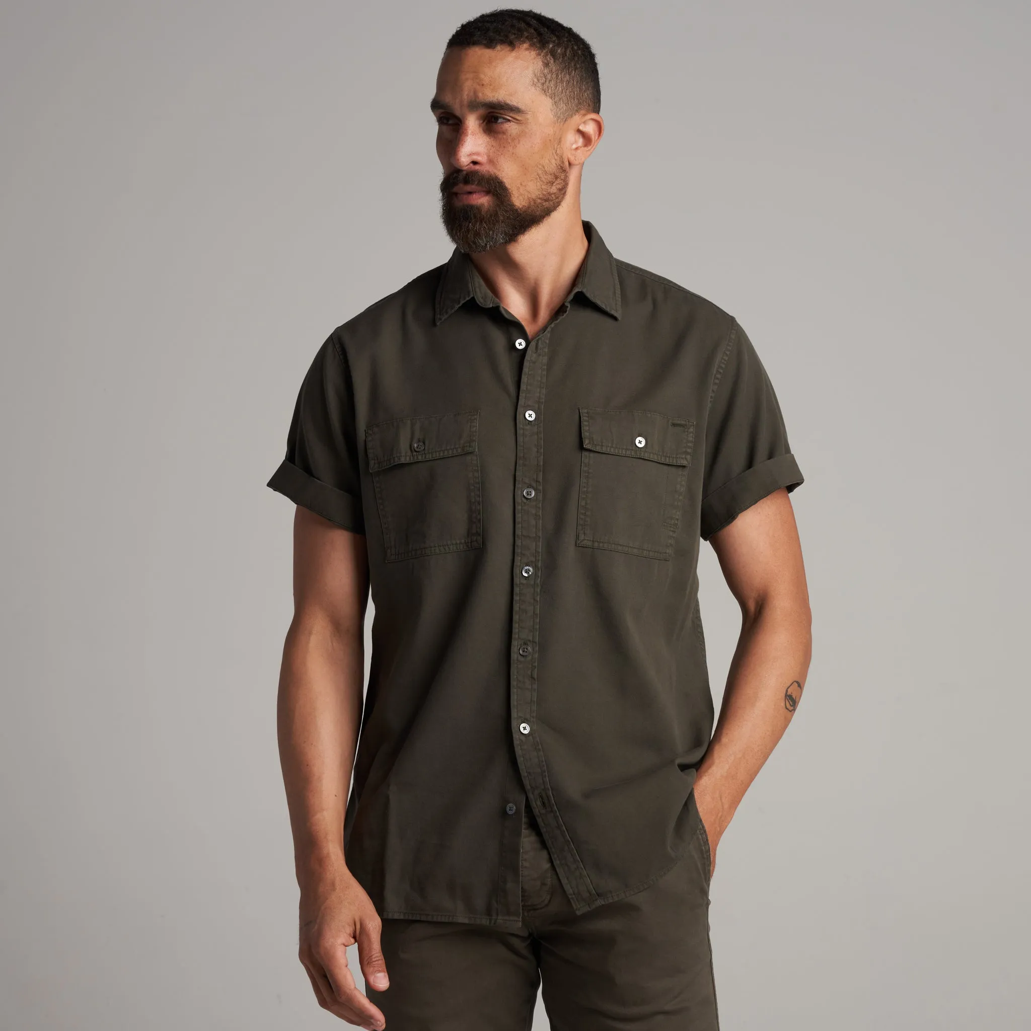 Riley Heritage Twill Short Sleeve Shirt sold by rowan product image thumbnail 5