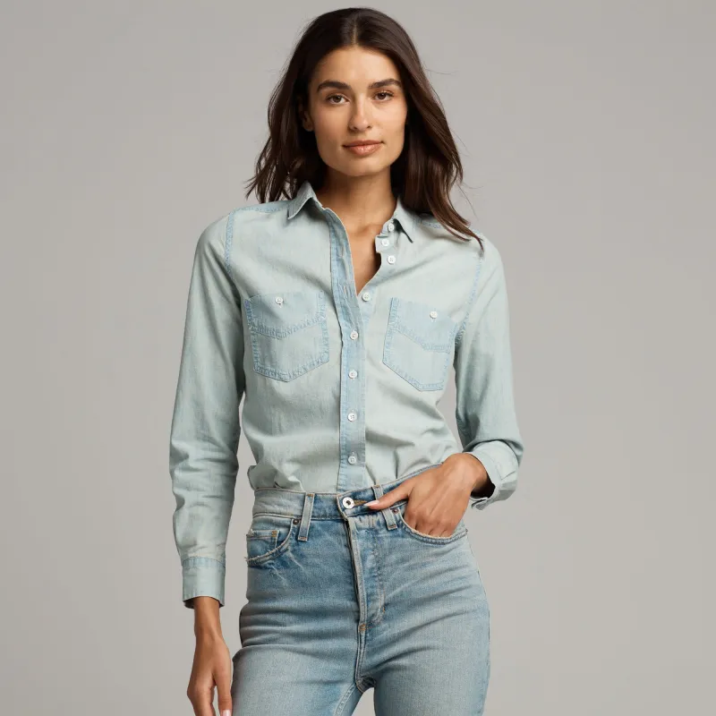 Cheyenne Chambray Shirt made by rowan
