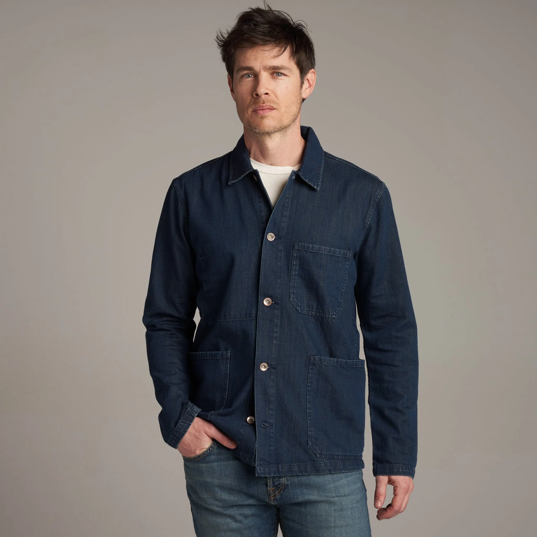 Duncan Denim Chore Jacket sold by rowan