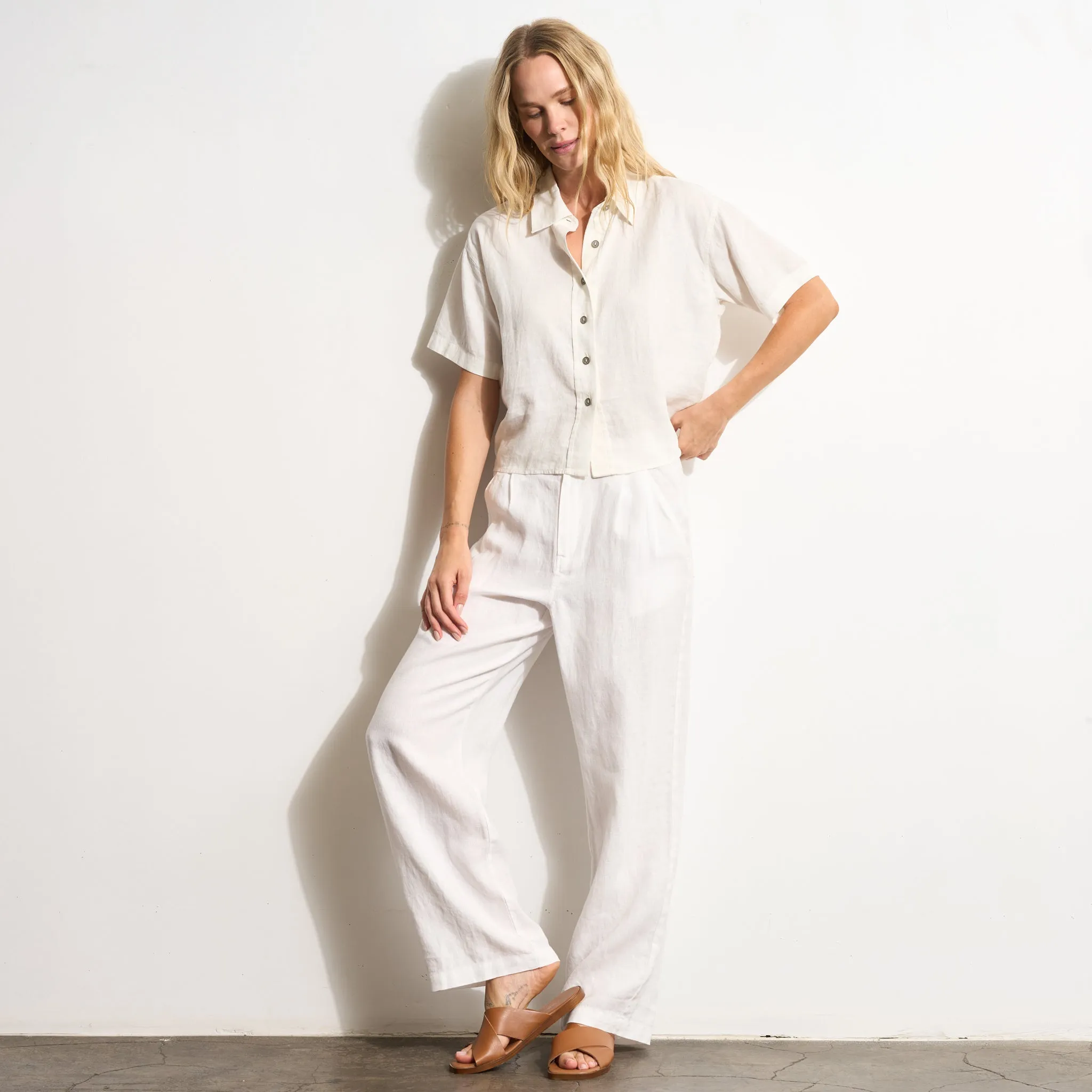 Violet Short Sleeve Linen Shirt sold by rowan product image thumbnail 2