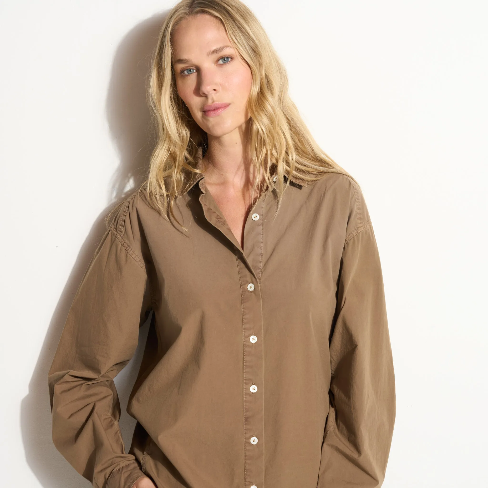 Ophelia Poplin Boyfriend Shirt sold by rowan product image thumbnail 3