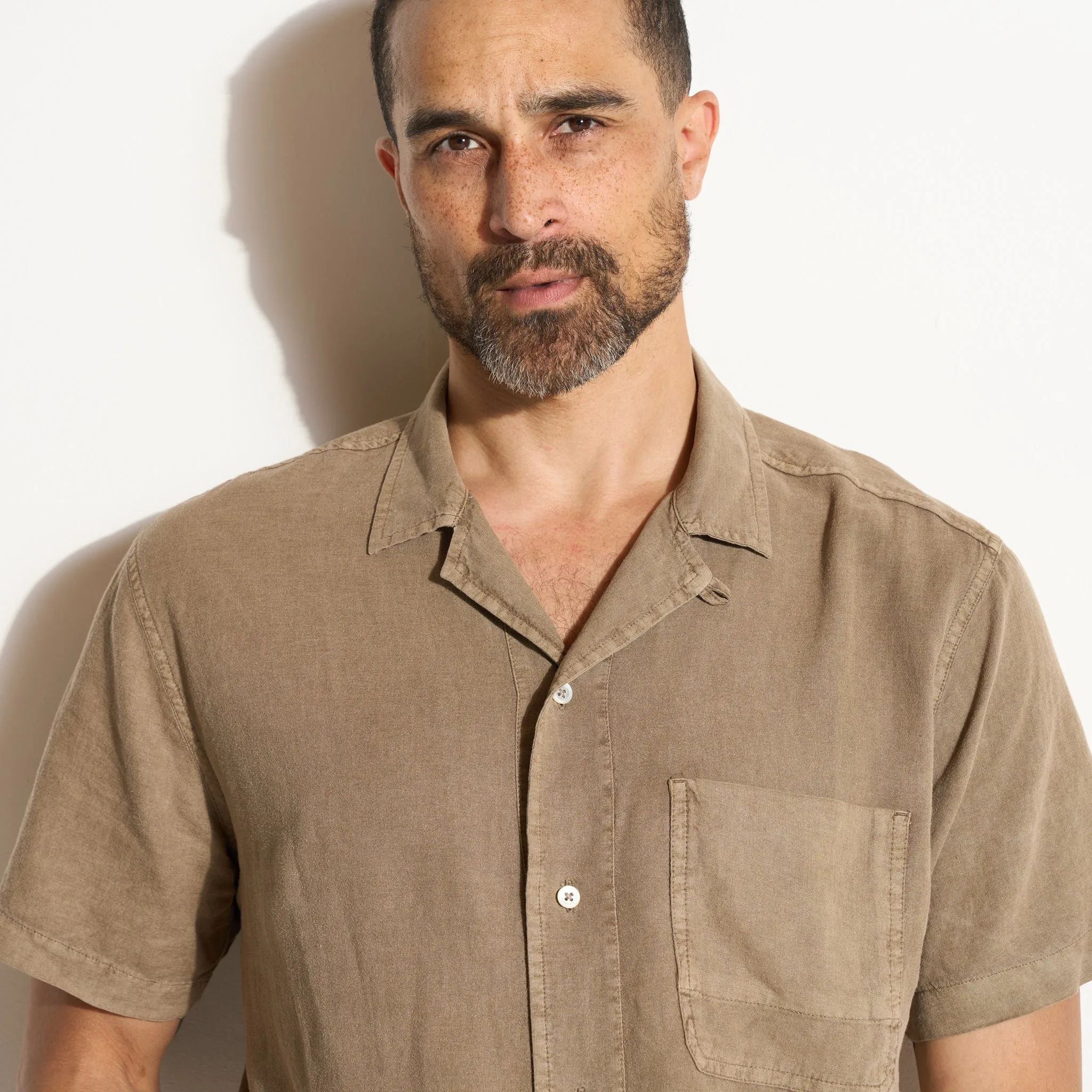 Zion Linen Tabby Weave Camp Shirt sold by rowan product image thumbnail 2