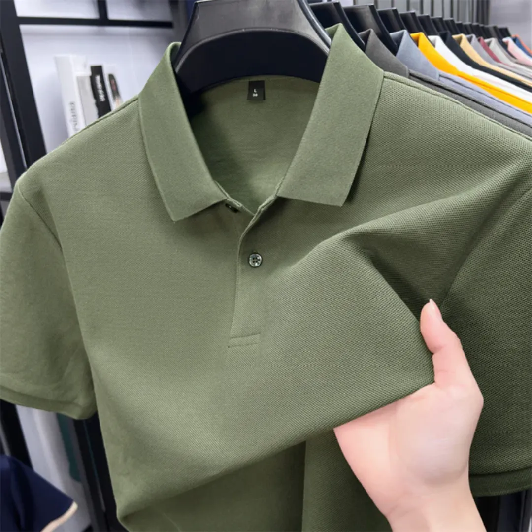 Bennett™ | Lightweight Cotton Polo Shirt sold by Rowan Toronto product image thumbnail 3