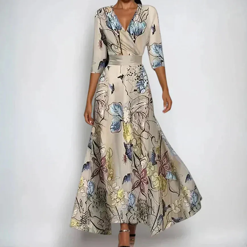Emily | V-Neck Floral Tie-Waist Dress sold by Rowan Toronto product image thumbnail 2