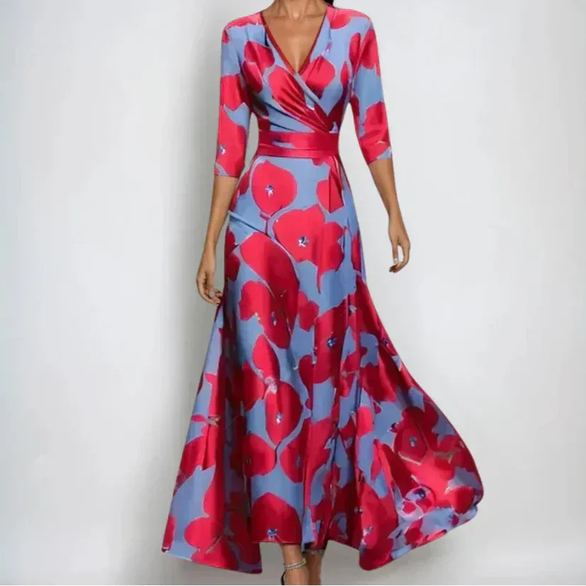 Emily | V-Neck Floral Tie-Waist Dress sold by Rowan Toronto product image thumbnail 3