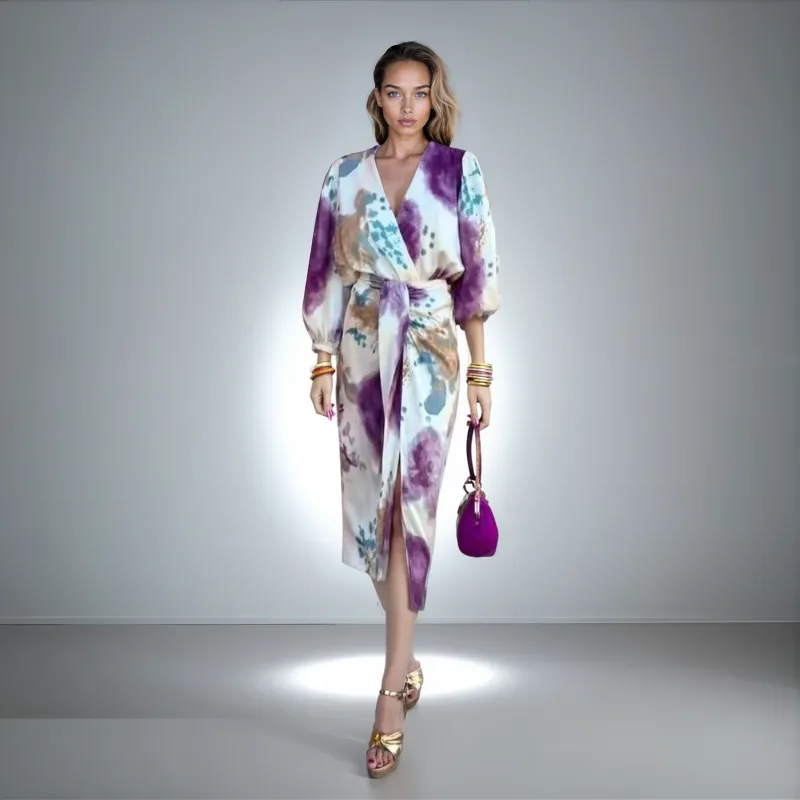 Amara | Elegant V-Neck Dress made by Rowan Toronto