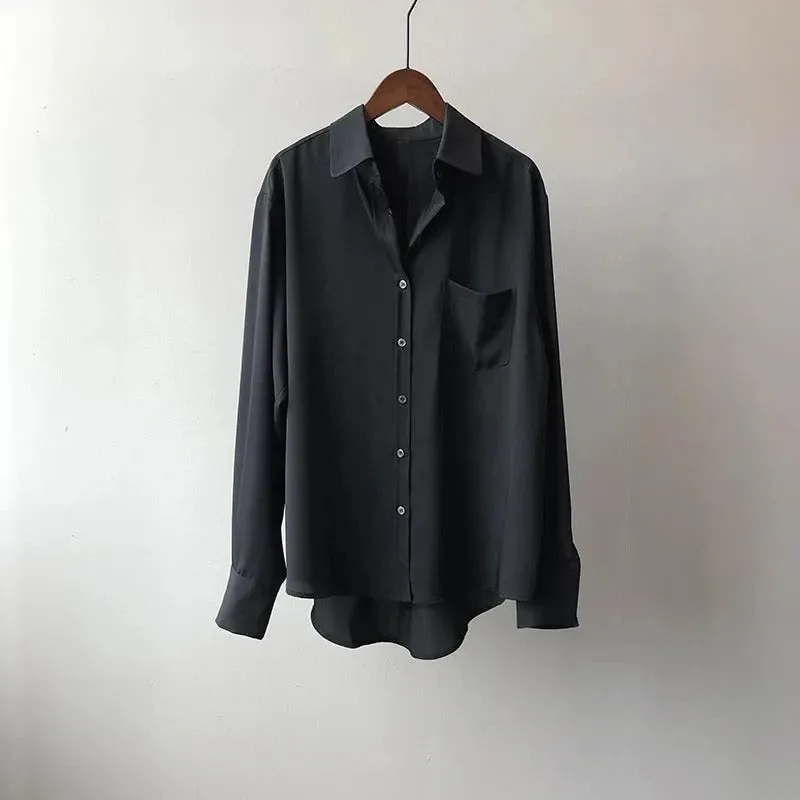 VIVIAN | CASUAL LONG SLEEVED LAPEL SHIRT sold by Rowan Toronto product image thumbnail 4
