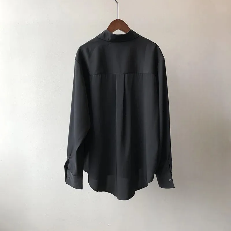 VIVIAN | CASUAL LONG SLEEVED LAPEL SHIRT sold by Rowan Toronto product image thumbnail 5