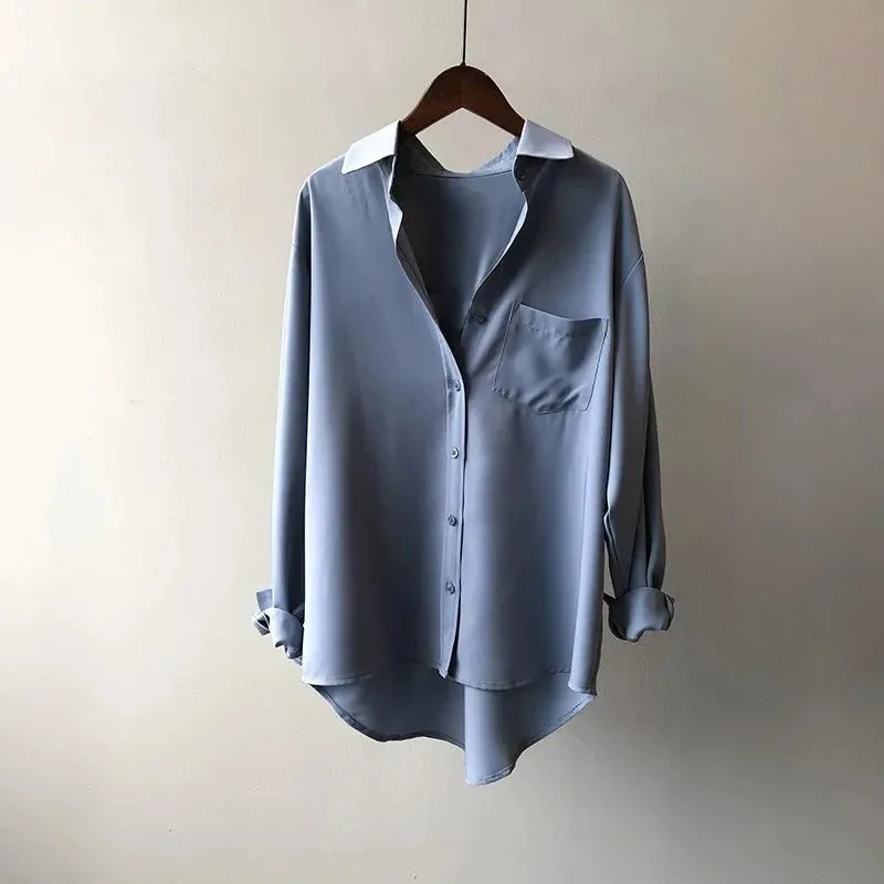 VIVIAN | CASUAL LONG SLEEVED LAPEL SHIRT sold by Rowan Toronto product image thumbnail 2