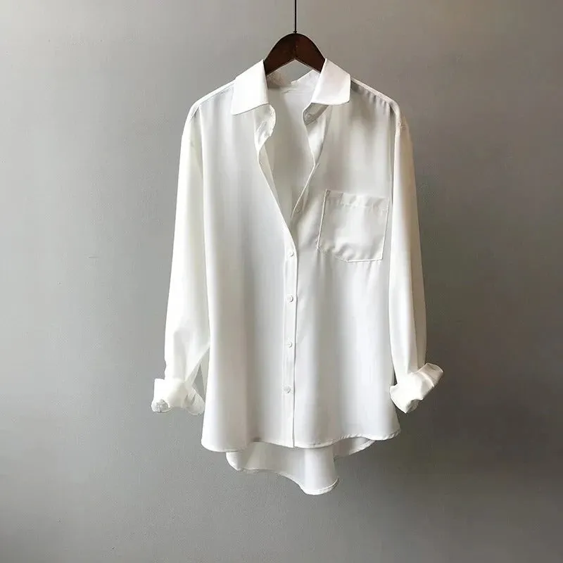 VIVIAN | CASUAL LONG SLEEVED LAPEL SHIRT sold by Rowan Toronto product image thumbnail 3