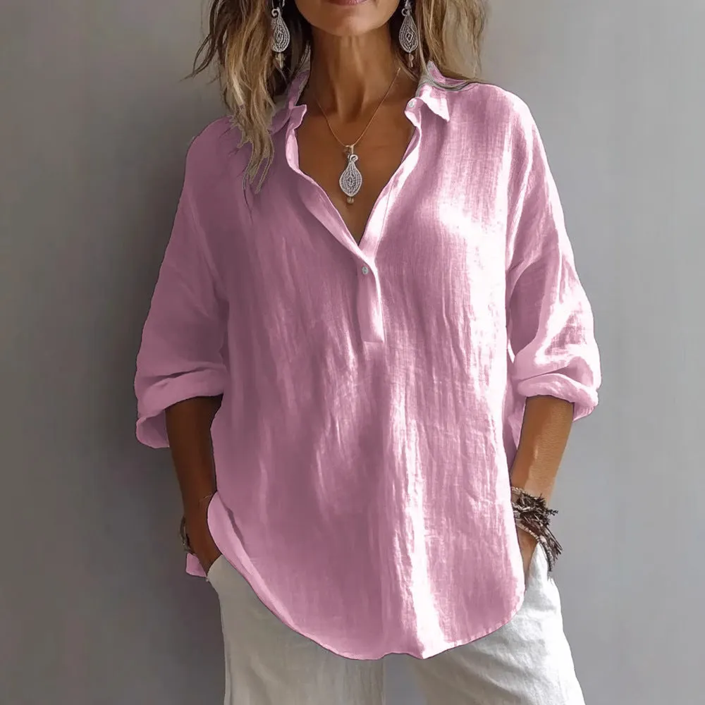 DIANE | LOOSE V-NECK BLOUSE sold by Rowan Toronto product image thumbnail 3