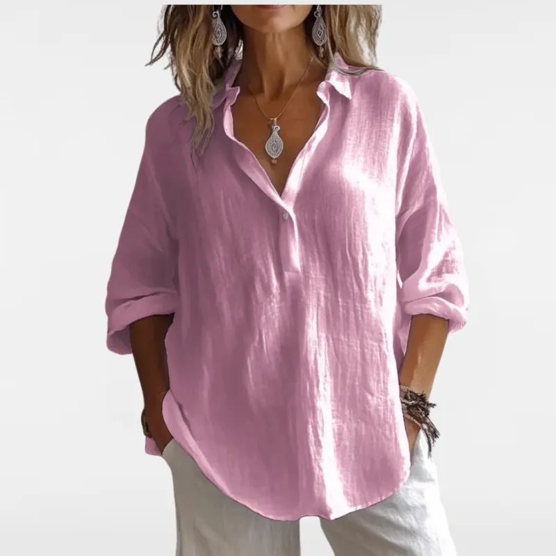 DIANE | LOOSE V-NECK BLOUSE made by Rowan Toronto