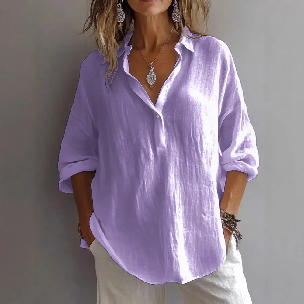 DIANE | LOOSE V-NECK BLOUSE sold by Rowan Toronto product image thumbnail 5