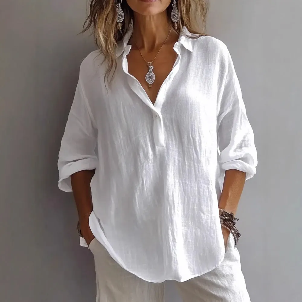 DIANE | LOOSE V-NECK BLOUSE sold by Rowan Toronto product image thumbnail 2