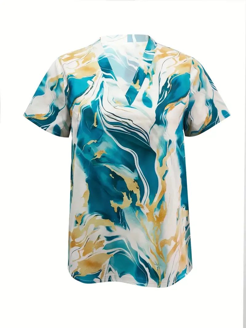 XYRIEL | STYLISH MARBLE PRINT BLOUSE sold by Rowan Toronto product image thumbnail 5
