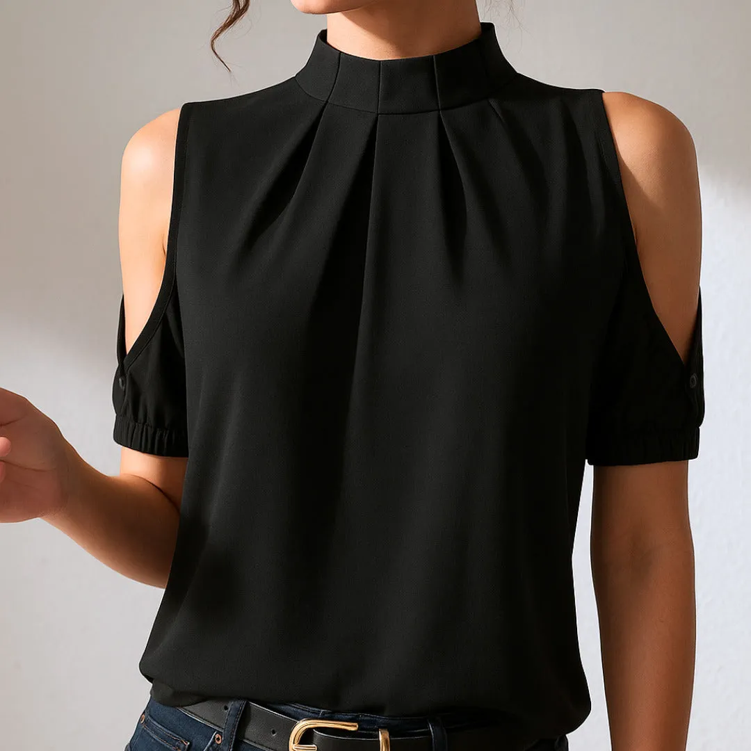 BRIANNE | ELEGANT SPLIT-SLEEVED PLEATED BLOUSE sold by Rowan Toronto product image thumbnail 2
