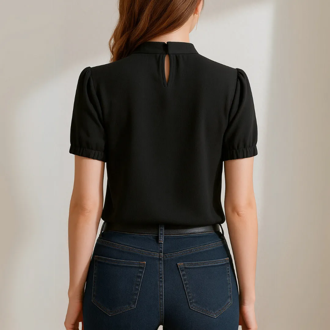 BRIANNE | ELEGANT SPLIT-SLEEVED PLEATED BLOUSE sold by Rowan Toronto product image thumbnail 3
