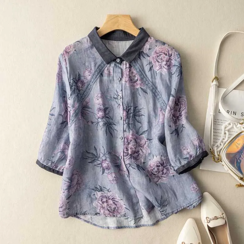 NICOLE | LONG SLEEVED CASUAL LINEN BLOUSE sold by Rowan Toronto product image thumbnail 2