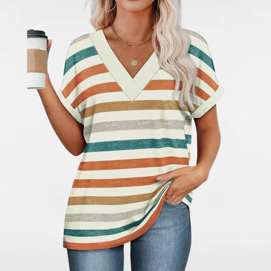 ASTER | STYLISH LOOSE STRIPED BLOUSE sold by Rowan Toronto