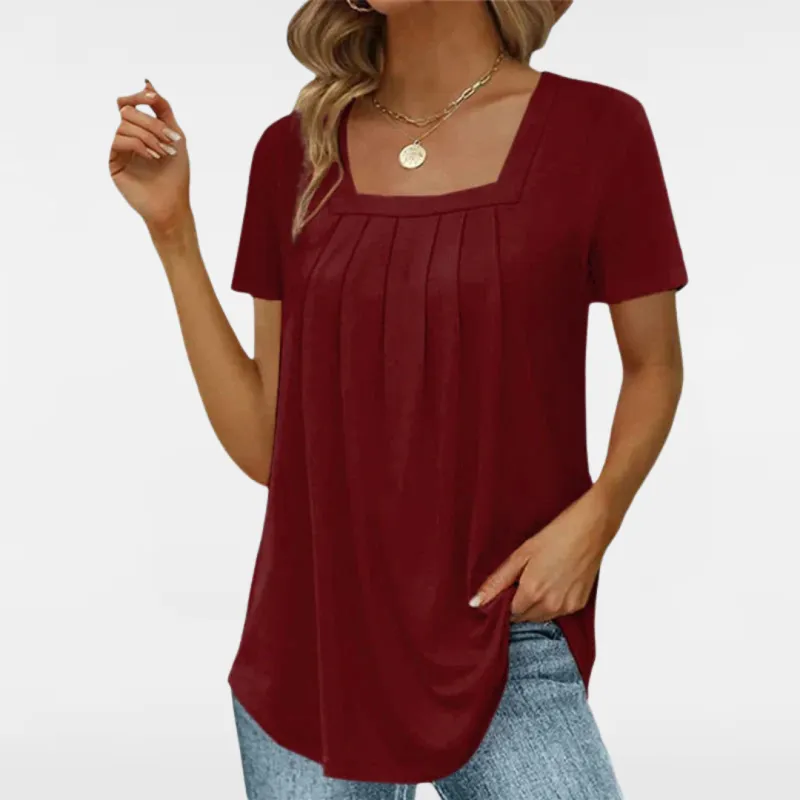 TINA | CASUAL PLEATED BLOUSE made by Rowan Toronto