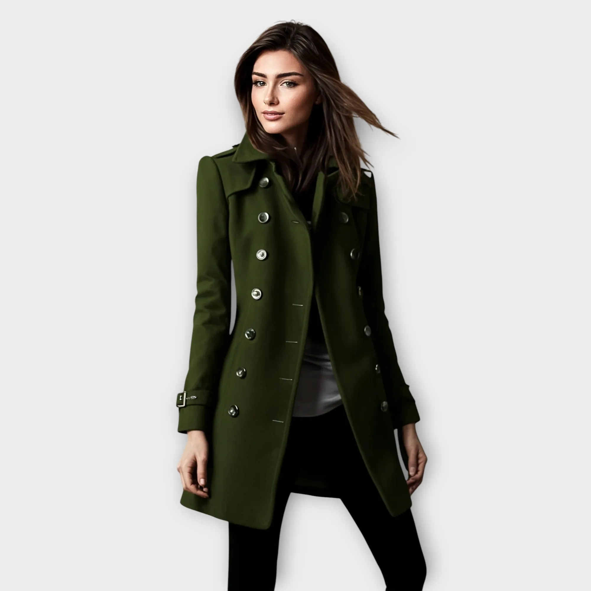 Linda™ | Double Breasted Trench Coat sold by Rowan Toronto product image thumbnail 4