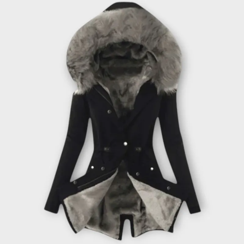 Celine™ | Chic Winter Jacket with Fur made by Rowan Toronto