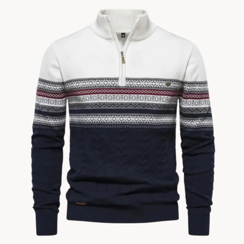 Elliot™ | Alpine Half-Zip Cotton Sweater made by Rowan Toronto