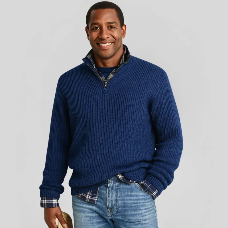 Louis™ | The Modern Gentleman’s Zip Sweater made by Rowan Toronto