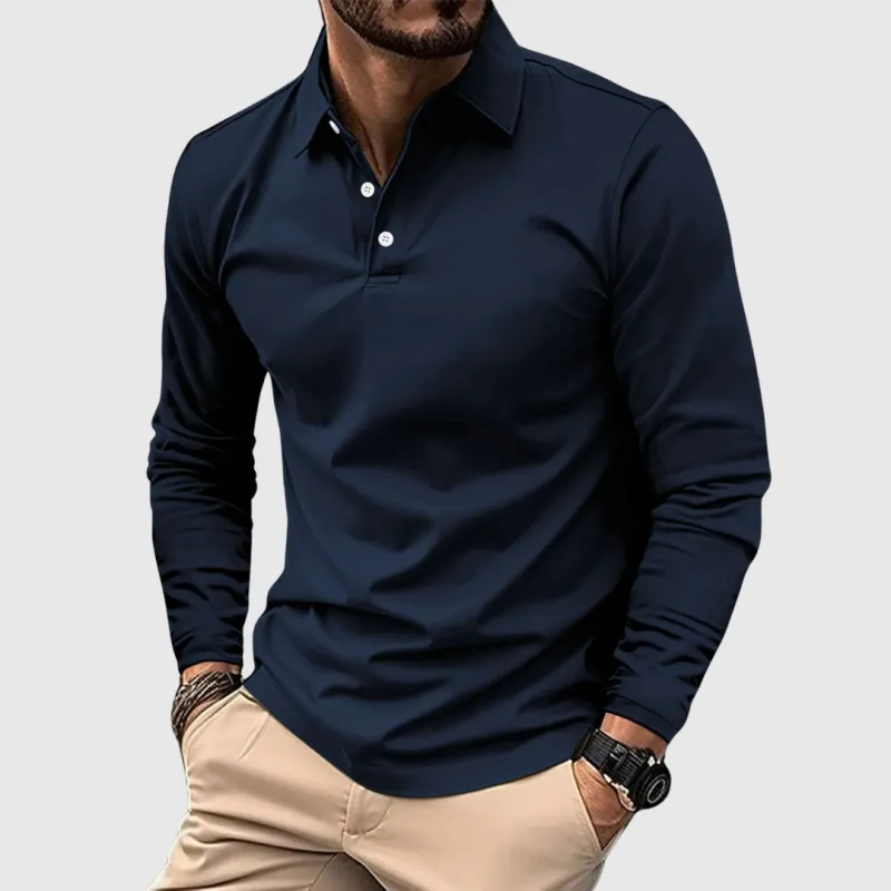 Graham™ | The Long-Sleeve Polo for Effortless Confidence made by Rowan Toronto