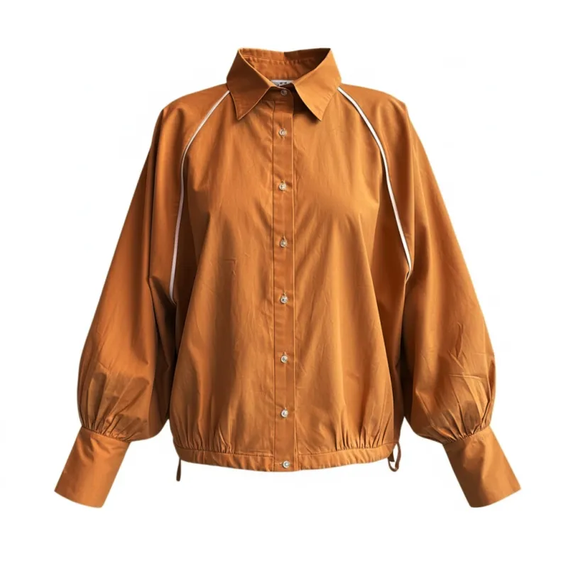 Papaya Lyte Poet Top made by Fe Noel