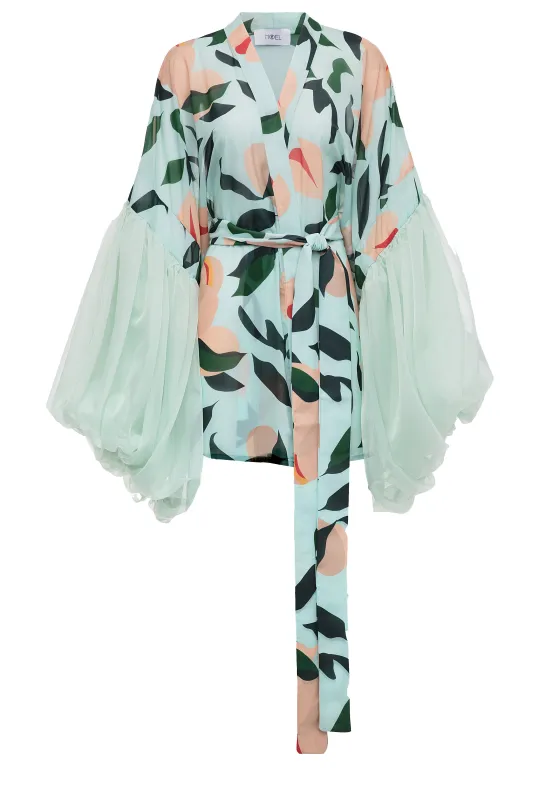 Nutmeg Caribbean Mint Short Robe (Pre Order) made by Fe Noel