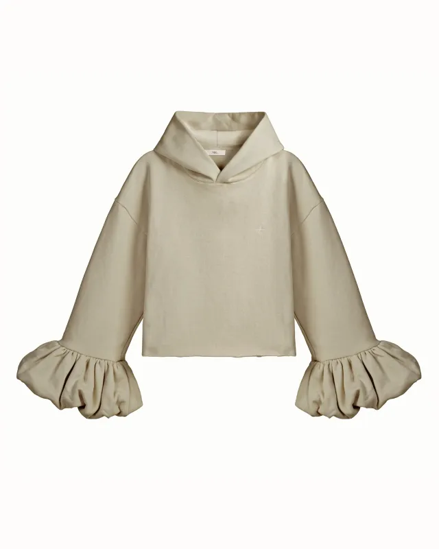 Oat Statement Sleeve Hoodie made by Fe Noel