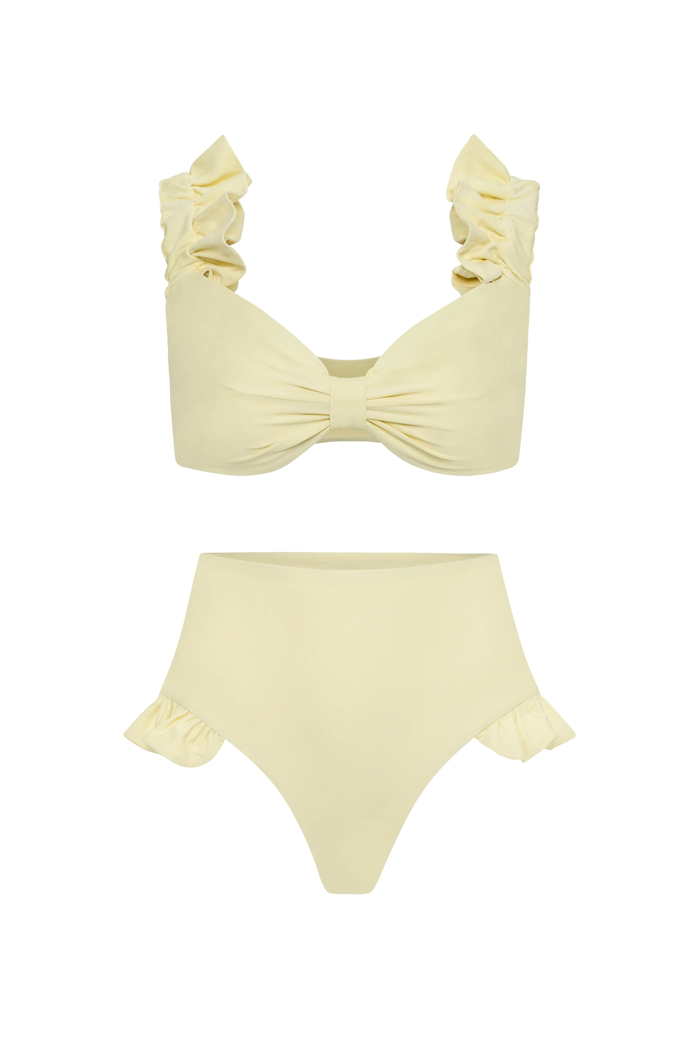 Bone Ruffle Fin Two Piece Swim Set sold by Fe Noel