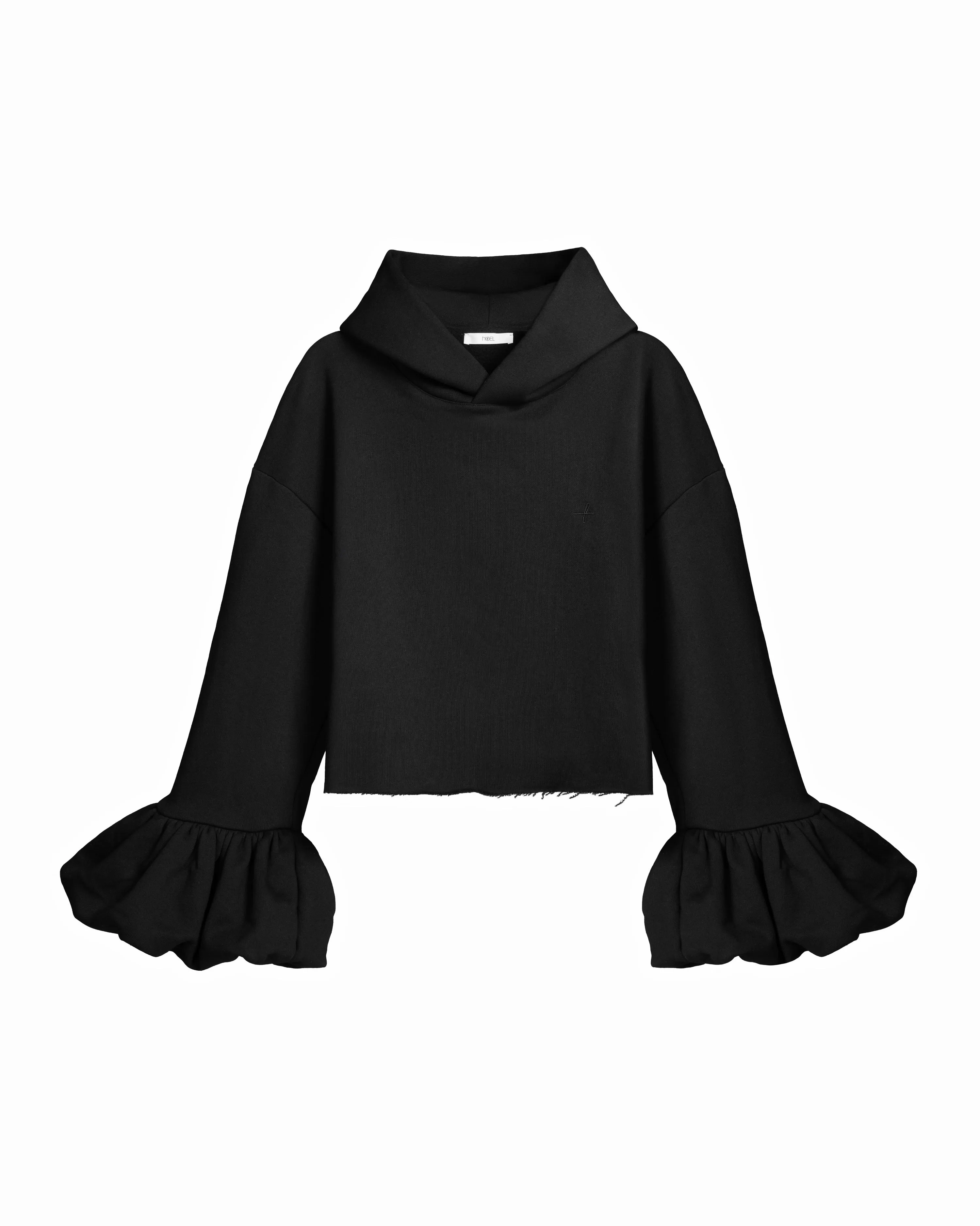 Noir Statement Sleeve Hoodie sold by Fe Noel