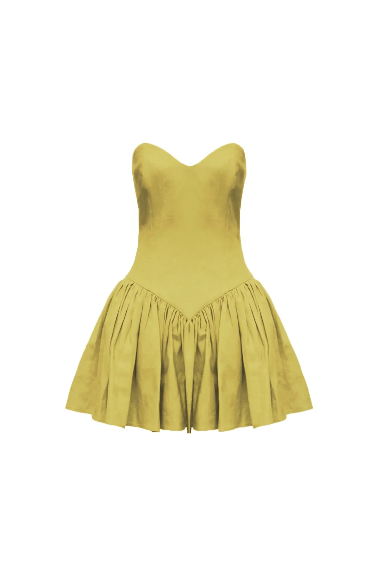 Vintage Yellow Georgia Sweetheart Dress Top sold by Fe Noel