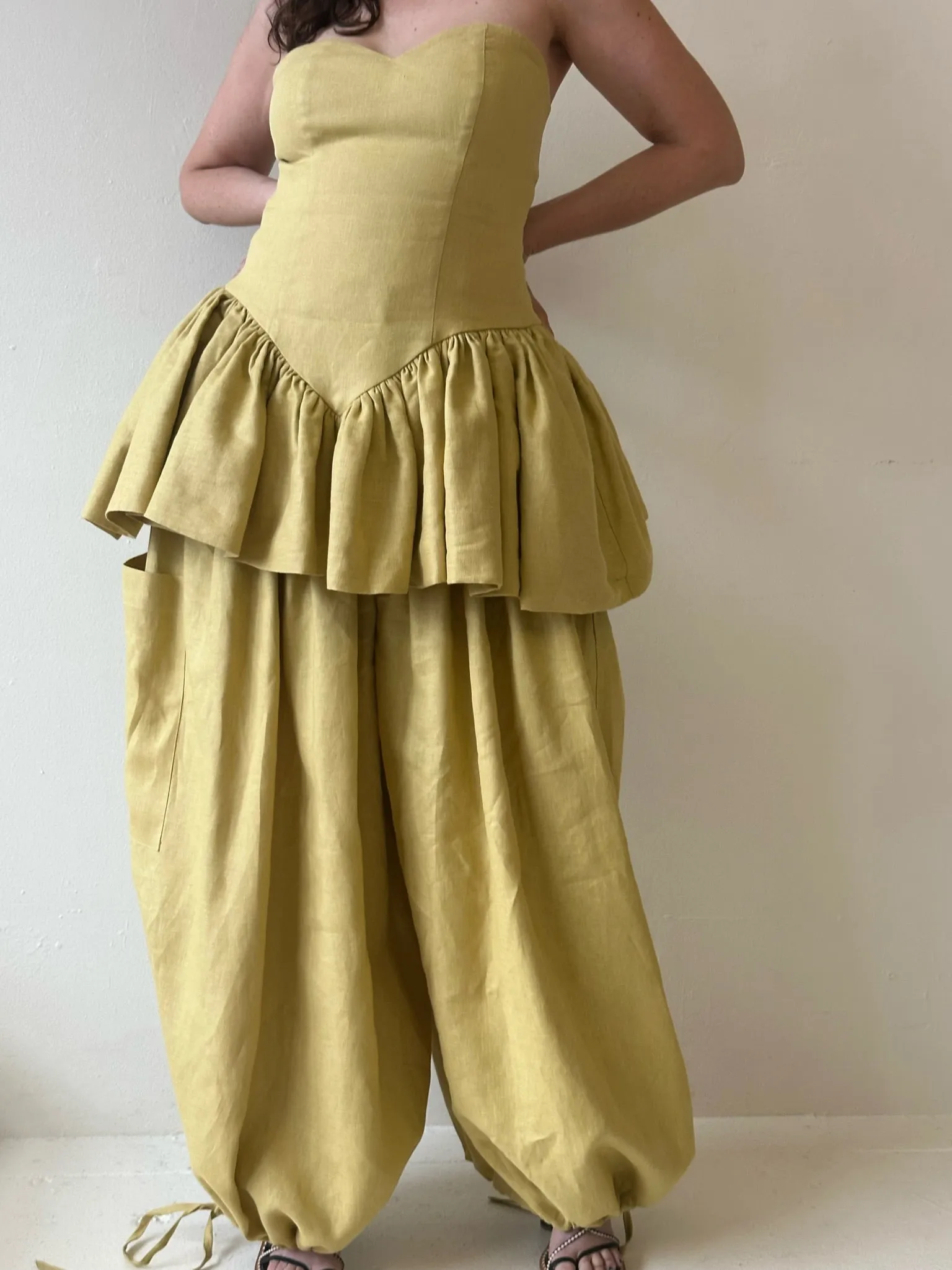 Vintage Yellow Georgia Sweetheart Dress Top sold by Fe Noel product image thumbnail 3