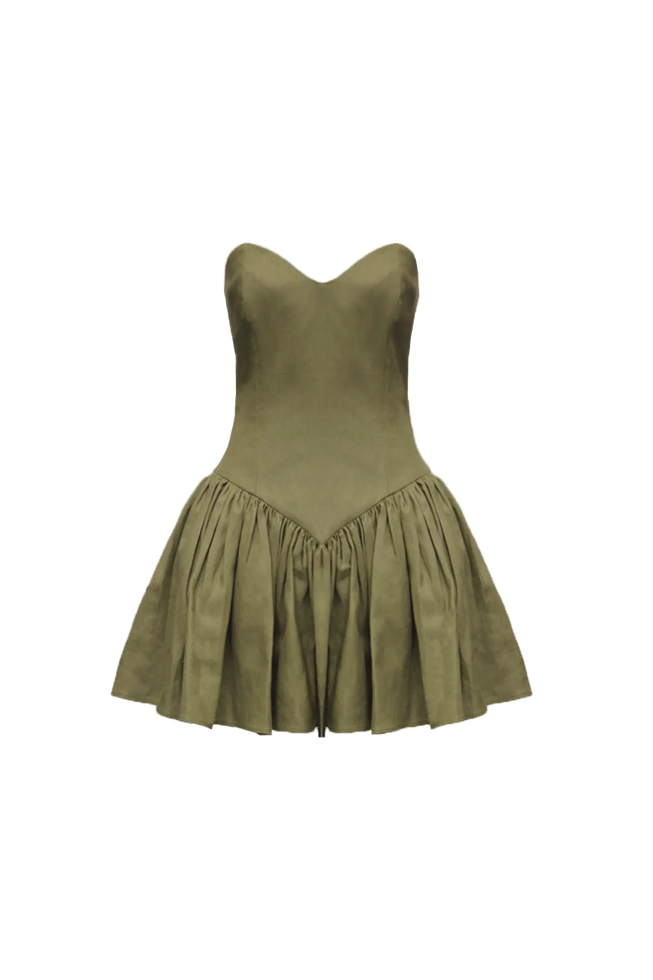 Army Green Georgia Sweetheart Dress Top sold by Fe Noel