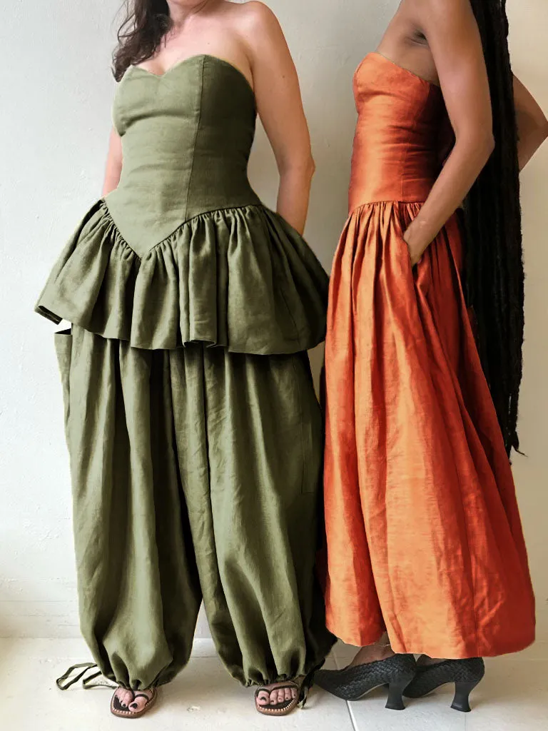 Army Green Georgia Sweetheart Dress Top sold by Fe Noel product image thumbnail 2