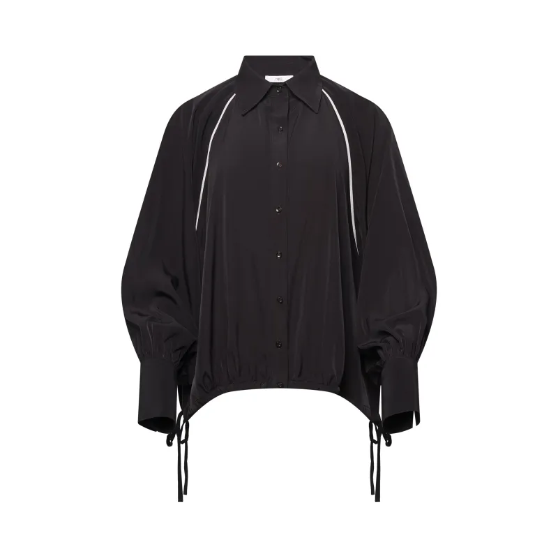 Black Sport Lyte Poet Shirt made by Fe Noel