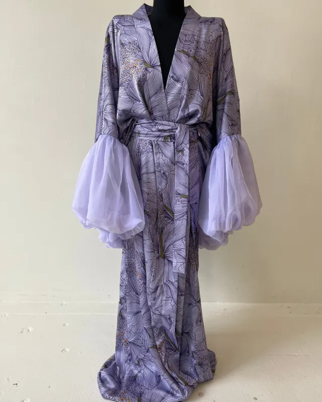 Hibiscus Wilted Sleeve Robe (Pre Order - Ships 7/24/26) made by Fe Noel