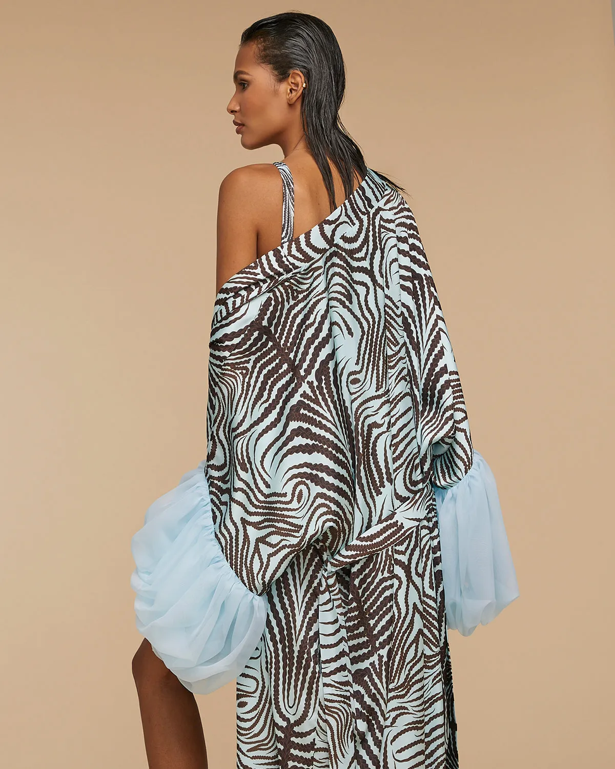 Blue Ritual Wilted Sleeve Robe (Pre Order - Ships 7/24/26) sold by Fe Noel product image thumbnail 3