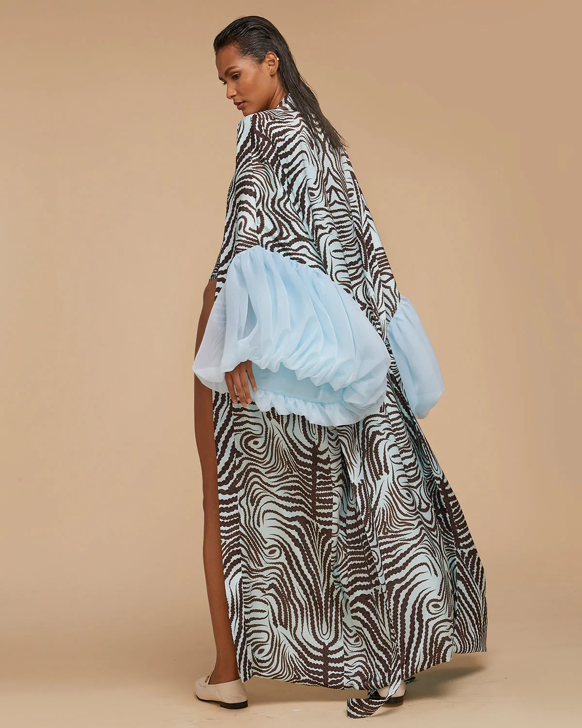 Blue Ritual Wilted Sleeve Robe (Pre Order - Ships 7/24/26) sold by Fe Noel product image thumbnail 2