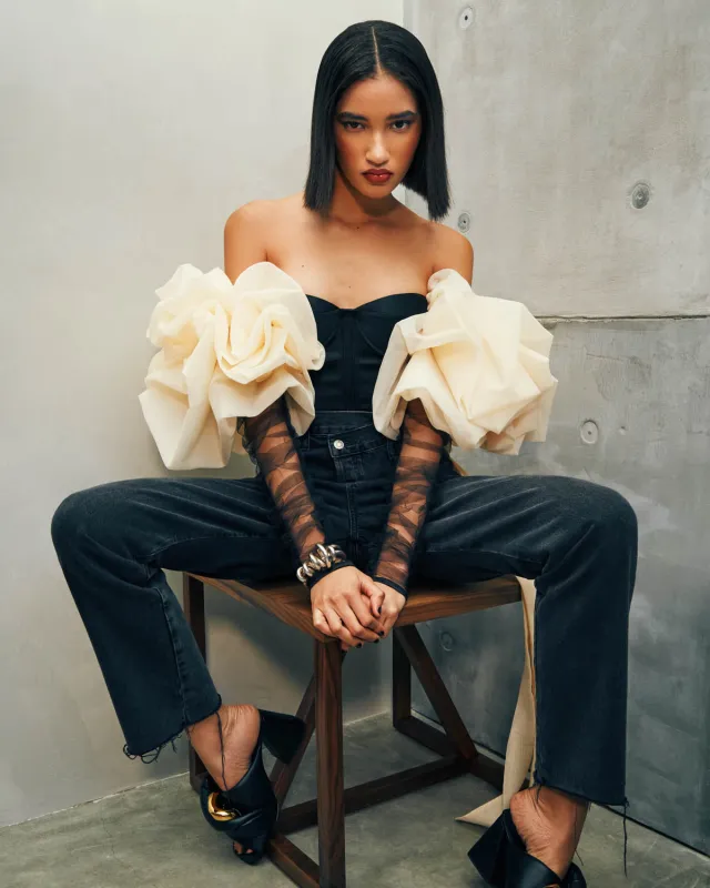 Nahla Rose Tie Corset made by Fe Noel