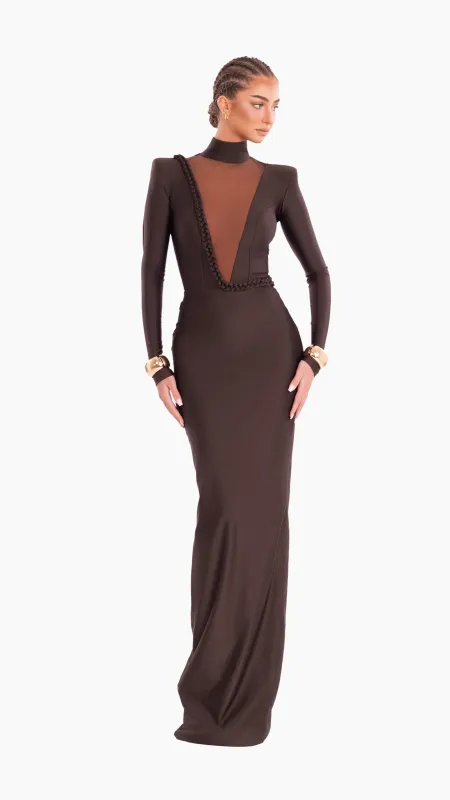 Mocha Allure Gown (Limited Availability) made by Albina Dyla