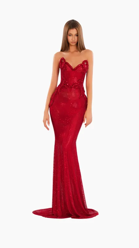Ruby Glamour Gown made by Albina Dyla