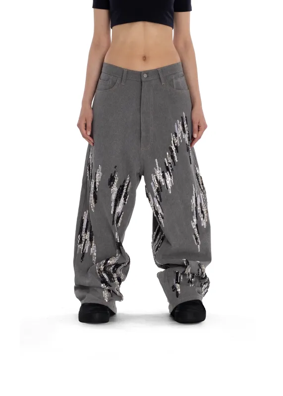 EMBROIDERED UNISEX JEANS made by Albina Dyla