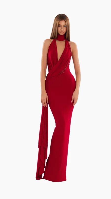 Halter Scarlet Gown (US Edition) made by Albina Dyla