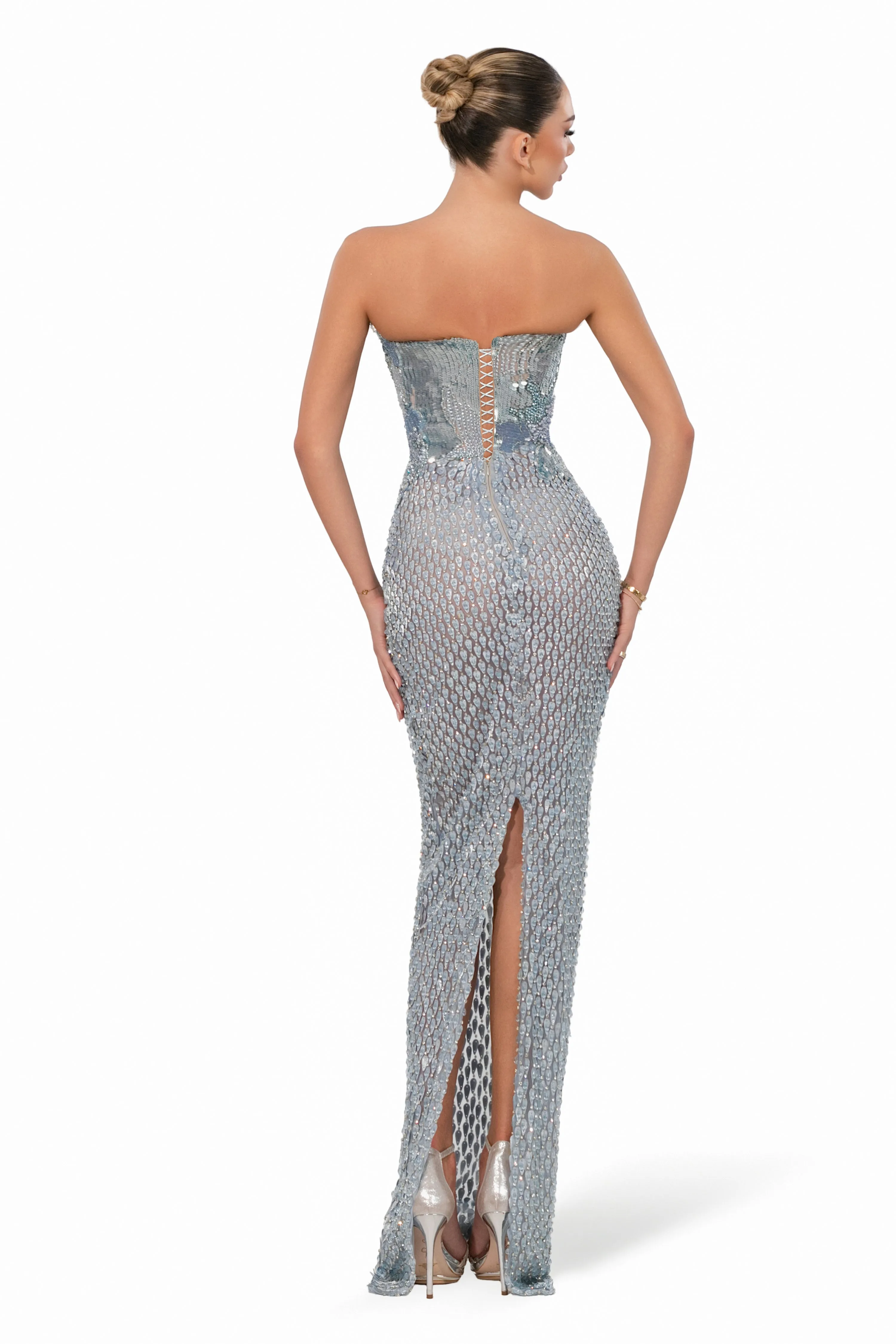 Deep V Crystal Gown sold by Albina Dyla product image thumbnail 2