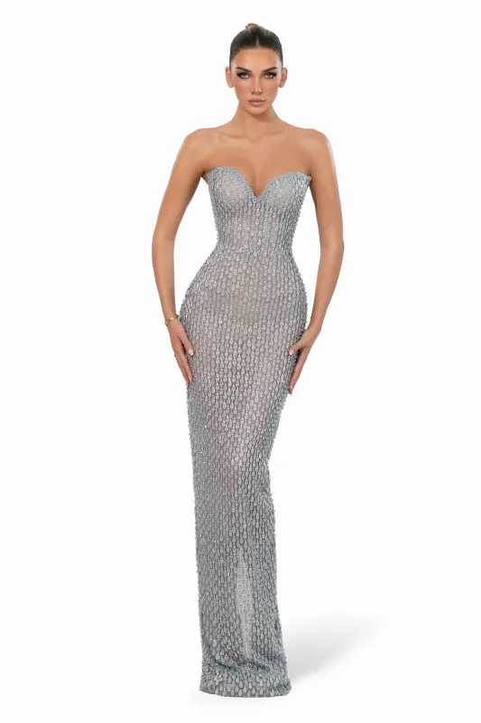 Strapless Crystal Gown made by Albina Dyla