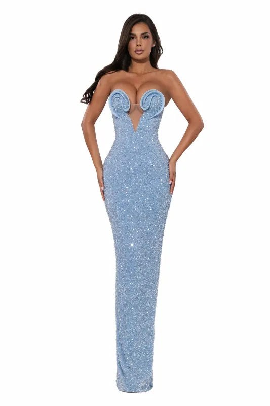 Sculpted Crystal Gown made by Albina Dyla